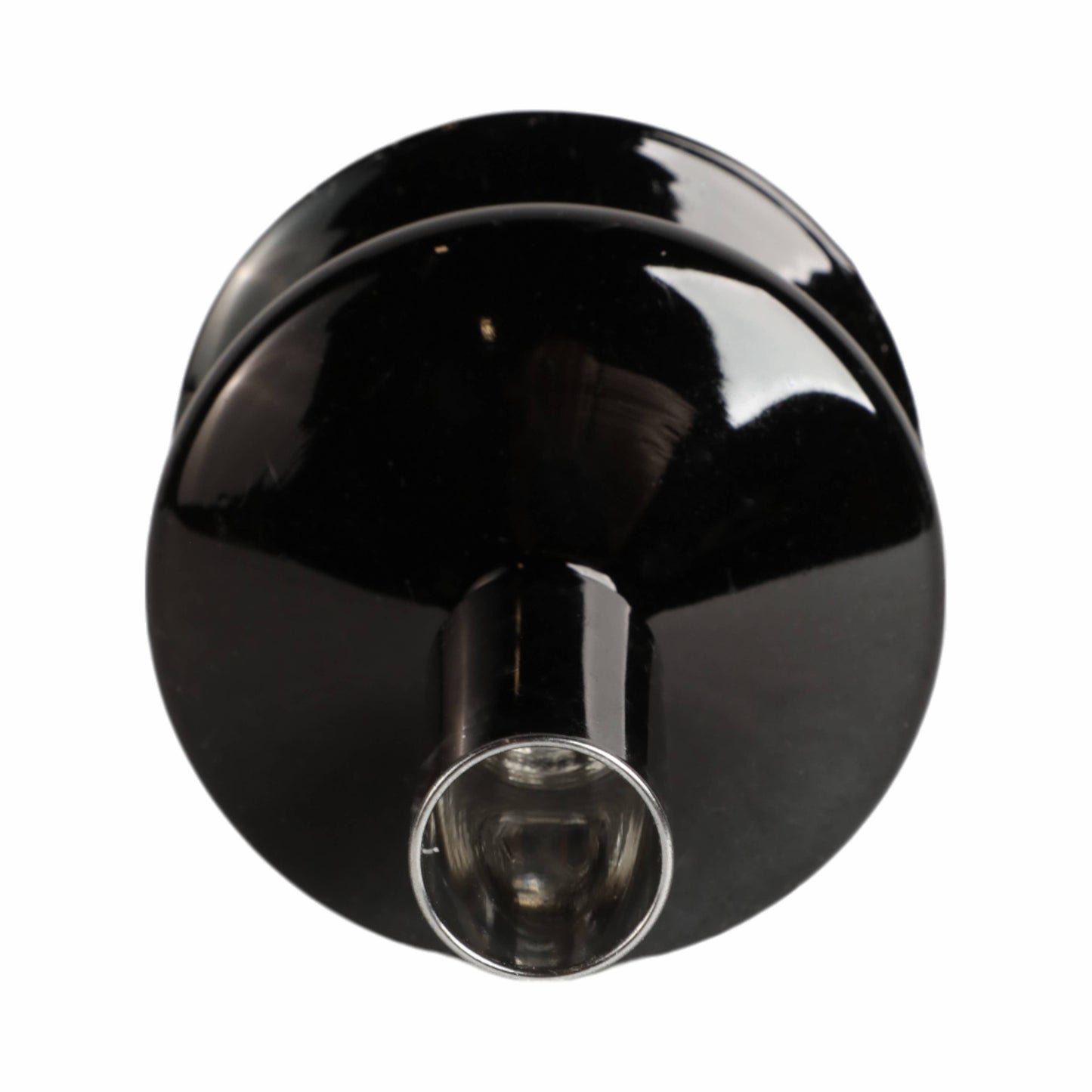 Black 5 in. Vintage Glass Taper Candle Holder