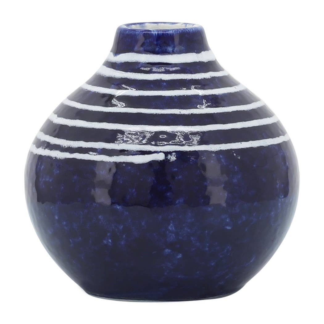 Blue Ceramic Stoneware Vase