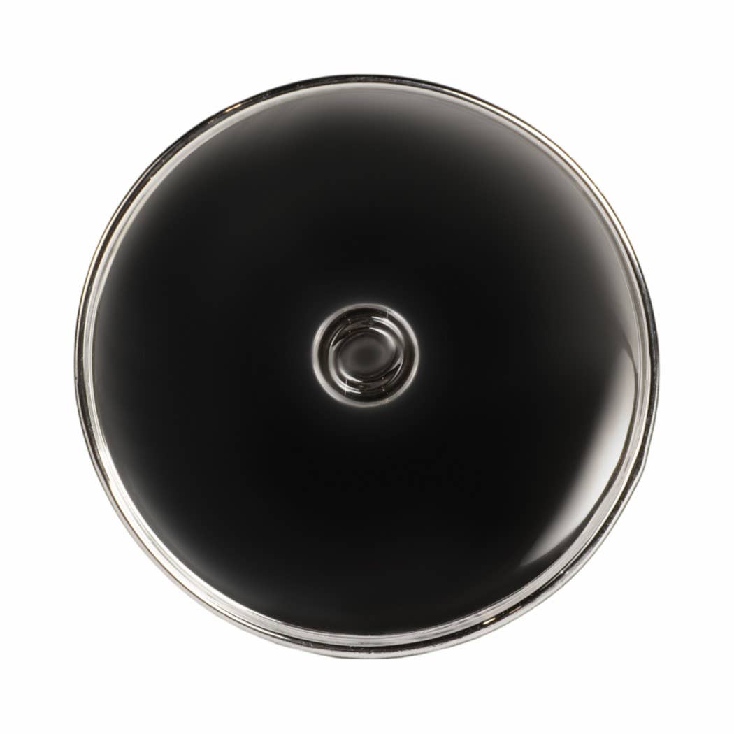 Black 7 in. Vintage Glass Taper Candle Holder