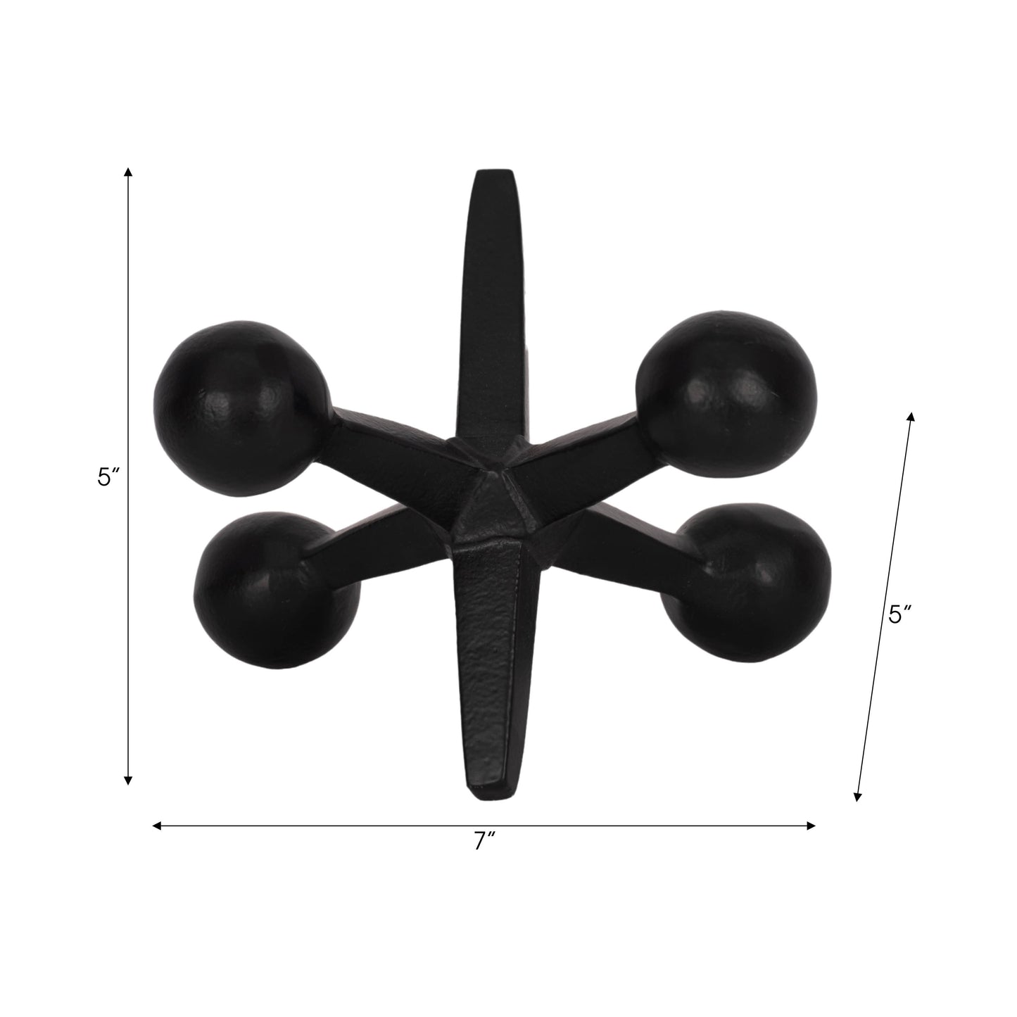 Black Metal Jacks Abstract Sculpture