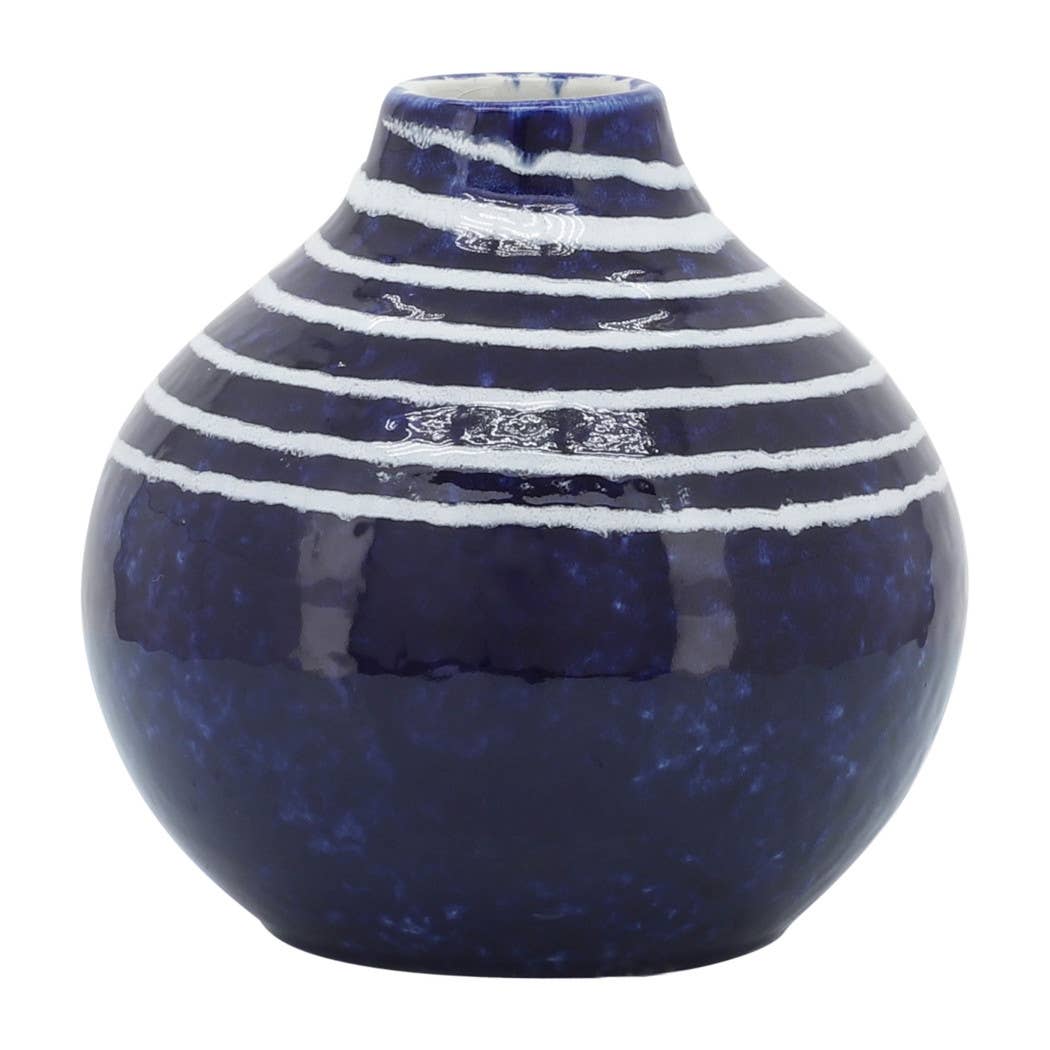 Blue Ceramic Stoneware Vase