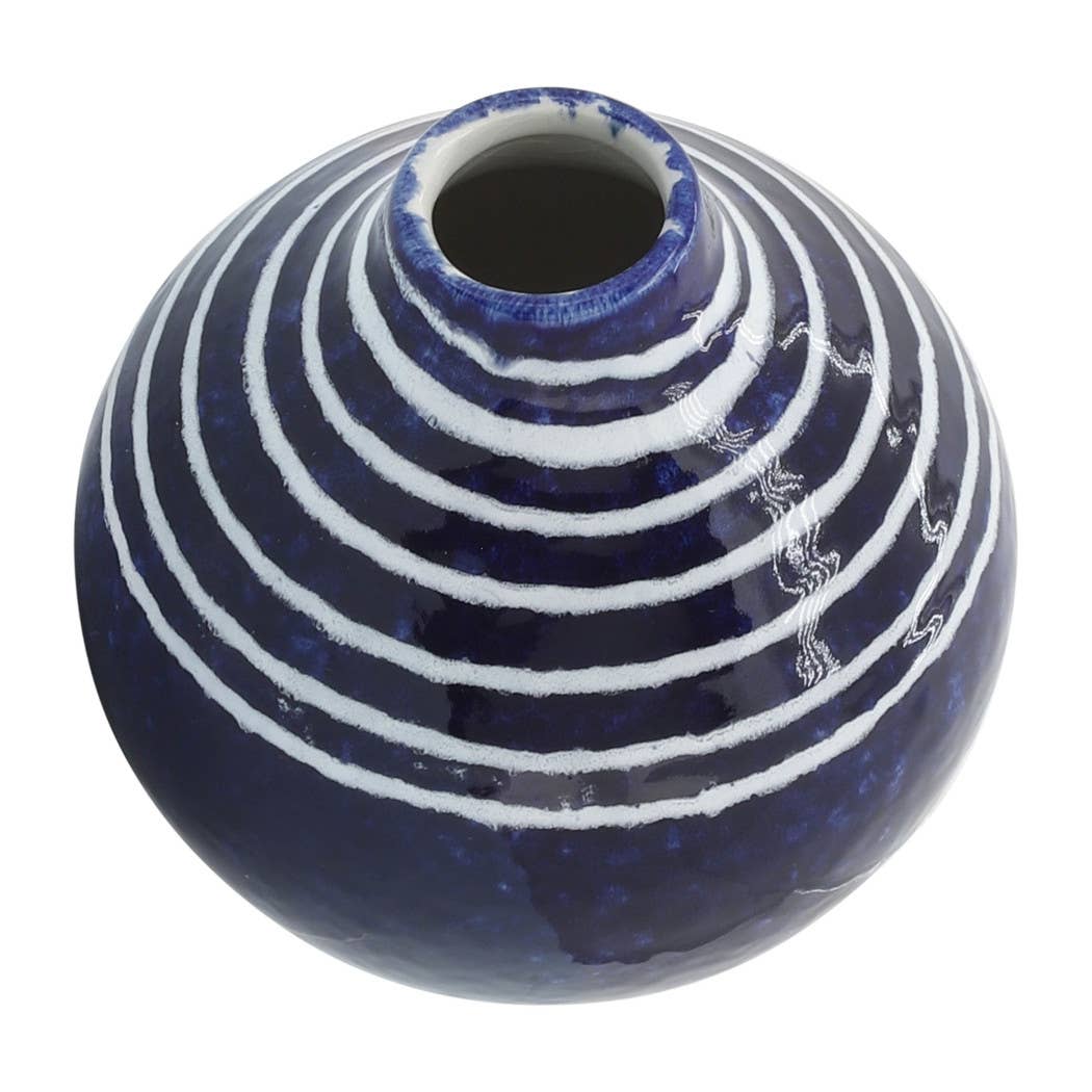 Blue Ceramic Stoneware Vase