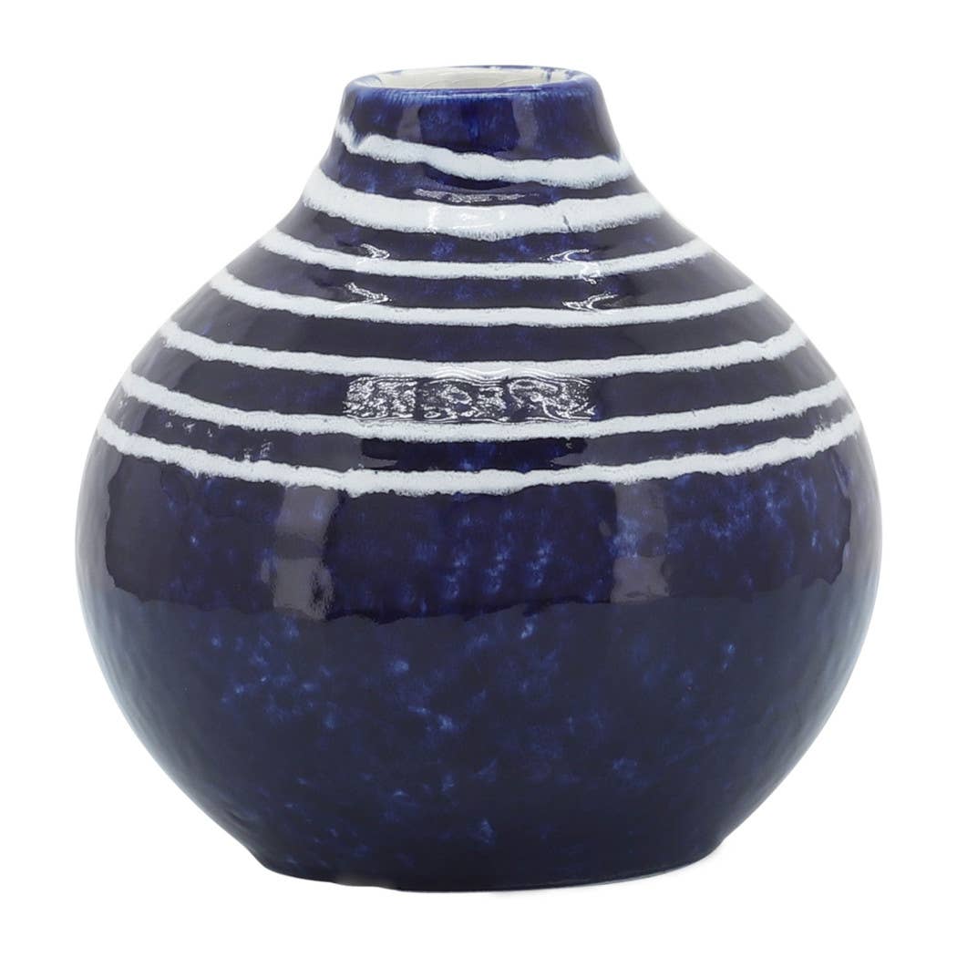 Blue Ceramic Stoneware Vase