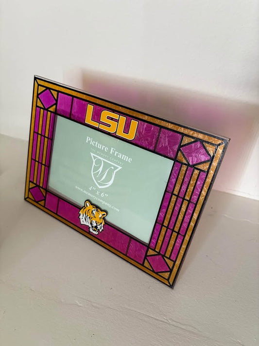 LSU Stained Glass Photo Frame